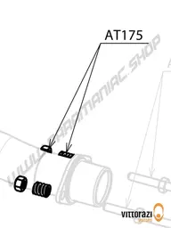 Vittorazi Atom 80 MY25 - AT175 - Exhaust compression spring and lock nut 6MA DIN 980 (set of 2)