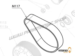 Vittorazi Moster 185 Silent MY25 - M117 - Belt Poly V PJ483 15 grooves