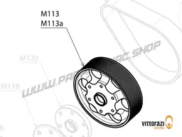 Vittorazi Moster 185 Silent MY25 - M113a - Pulley Ø 130 mm 15 grooves, black