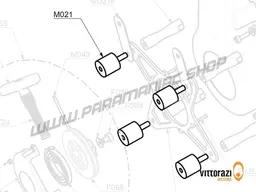 Vittorazi Fly 100 Evo2 MY25 - M021 - Vibration damping mount 30 x 30 mm - M8 x 20 mm (set of 2)