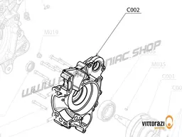Vittorazi Cosmos 300 MY25 - C002 - Engine carter block, black