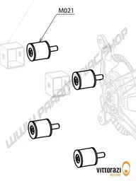 Vittorazi Atom 80 MY25 - M021 - Vibration damping mount 30 x 30 mm - M8 x 20 mm (set of 2)