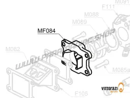 Vittorazi Fly 100 Evo2 MY22 - MF084 - Carburettor flange, black (external pulse circuit)