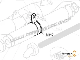 Vittorazi Fly 100 Evo2 MY22 - M140 - Silencer steel bracket with rubber spacer