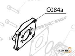 Vittorazi Cosmos 300 MY25 - C084a - Carburettor's flange grey with grub screws Ø 8 x 34.3 mm, plastic flow guide and gaskets