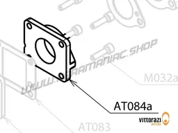 Vittorazi Atom 80 - AT084a - Carburettor flange for WB carburettor, orange