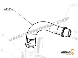 Vittorazi Atom 80 - AT180a - Verchromt Auspuff Anfangsteil