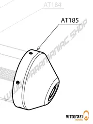 Vittorazi Atom 80 MY25 - AT185 - Chrome-plated silencer cap with O-ring 91.67 x 3.53 mm