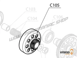 Vittorazi Cosmos 300 MY25 - C105 - Drum clutch with nut