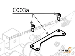 Vittorazi Cosmos 300 MY25 - C003a - Piping support plate with Bolts 6 x 14 Tcei DIN 912