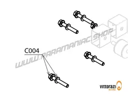 Vittorazi Cosmos 300 MY25 - C004 - Bolt 8 x 55 mm Tef DIN 6921 with Washer 8 x 16 DIN 125A (Set of 5)