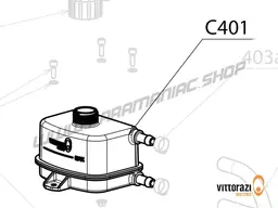 Vittorazi Cosmos 300 MY25 - C401 - Expansion tank with cap and pipes