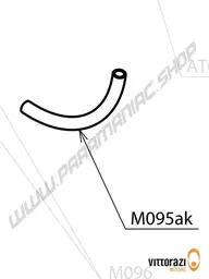 Vittorazi Atom 80 - M095ak - Tube pressure 115 mm with mounting clamp Ø 10.5 mm and double wire spring