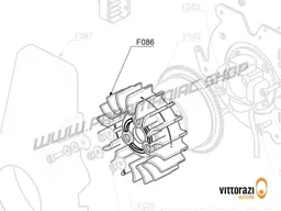Vittorazi Fly 100 Evo2 MY22 - F086 - Cooling fan, electric starter version