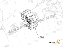 Vittorazi Fly 100 Evo2 First Version - F043 - Cooling fan, manual starter version