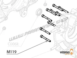 Vittorazi Cosmos 300 MY25 - M119 - Bolt 6 x 50 mm Tcei DIN 912 (Set of 10)