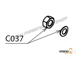 Vittorazi Cosmos 300 MY25 - C037 - Nut flywheel 12 x 1.25 mm and corrugated spring washer Ø 12 x 22 mm
