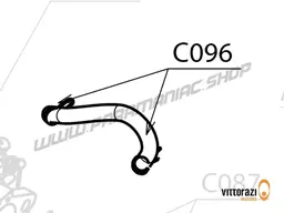 Vittorazi Cosmos 300 MY25 - C096 - Tube pressure 115 mm, mounting clamp Ø 10.5 mm and double wire spring hose clamp 11.5 mm