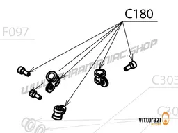 Vittorazi Cosmos 300 MY25 - C180 - Kit of Cable entry (Set of 7) and Bolts