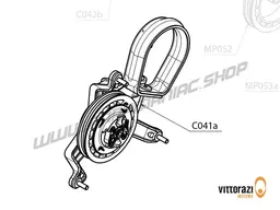 Vittorazi Cosmos 300 - C041a - Seilzugstarter Komplett 3S mit Aluminium-Seildurchfuehrung