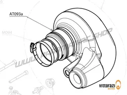 Vittorazi Atom 80 - AT093a - Air box rubber manifold with integrated sponge