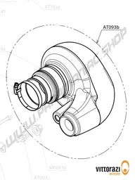 Vittorazi Atom 80 - AT093b - Luft-Box Schalldämpfer komplett für WB Vergaser