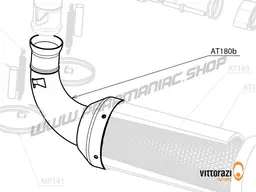 Vittorazi Atom 80 - AT180b - Chrome-plated exhaust, end piece, without silencer