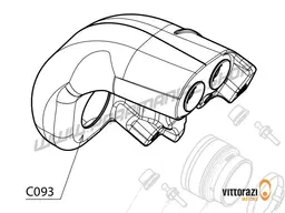 Vittorazi Cosmos 300 MY25 - C093 - Complete air box silencer