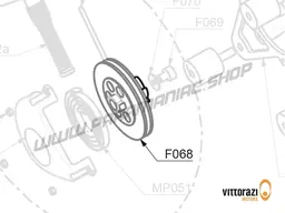 Vittorazi Fly 100 Evo2 MY22 - F068 - Plastic pulley toothed with rope