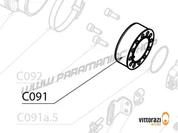 Vittorazi Cosmos 300 MY25 - C091 - Plastic air box connector with O-ring and screws