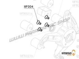 Vittorazi Moster 185 Factory MY25 - MF004 - Titanium screw 8 x 16 mm Tsei DIN 7991 (set of 4)