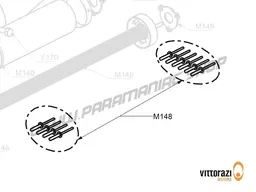 Vittorazi Fly 100 Evo2 MY22 - M148 - Aluminium rivet Ø 4 mm, black (set of 10)