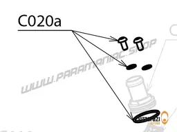 Vittorazi Cosmos 300 MY25 - C020a - Bolts 5 x 10 mm Tbei DIN 7380, Washers Ø 5 x 10 mm DIN 125A and O-ring Nbr Ø 25, 12
