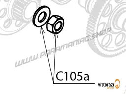 Vittorazi Cosmos 300 MY25 - C105a - Clutch nut M14 x 1.5 mm and disc Ø 14 mm