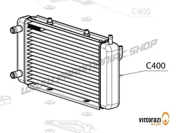 Vittorazi C400 - Radiator mit Vittorazi logo engraving und Befestigung Set
