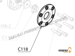 Vittorazi Cosmos 300 MY25 - C118 - Flange propeller, orange