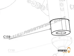 Vittorazi Cosmos 300 MY25 - C159 - Set of 2 Noise damping material with rivets for silencer length 300mm