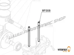 Vittorazi Moster 185 Factory MY25 - MF008 - Titanium cylinder grub screw 8 x 148 mm (set of 4)
