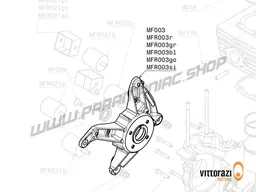 Vittorazi Moster 185 Factory MY25 - MFR003go - Engine housing bracket and oil seal, Ergal 7075, gold