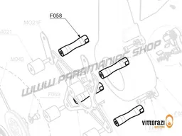 Vittorazi Fly 100 Evo2 MY22 - F058 - Aluminium spacer Ø 20 mm, black (set of 4)