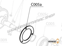 Vittorazi Cosmos 300 MY25 - C005a - Bearing locking plate with Bolts 5 x 12 mm Tsei DIN 7991