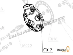 Vittorazi Cosmos 300 MY25 - C017 - Cylinder head (single ignition) with gasket
