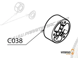 Vittorazi Cosmos 300 MY25 - C038 - Aluminium toothed pulley with screws