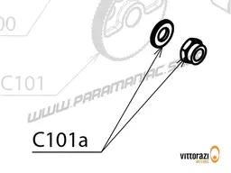 Vittorazi Cosmos 300 MY25 - C101a - Nut M12 x 1.25 mm and washer Ø 12 x 24 DIN 125A