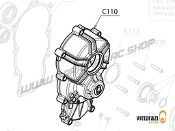 Vittorazi Cosmos 300 MY25 - C110 - Gearbox cover, black