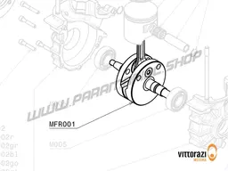 Vittorazi Moster 185 Factory MY25 - MFR001 - Crankshaft Factory-R with push rod CNC machined from solid and flywheel nut 10 x 1.25 mm