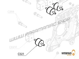 Vittorazi Cosmos 300 MY25 - C021 - Antivibration mount 40 x 30 mm - M8 x 25 mm with Nuts (Set of 4)