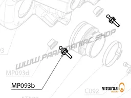Vittorazi Cosmos 300 MY25 - MP093b - Set quick release plug and socket Ø 16 mm, grey