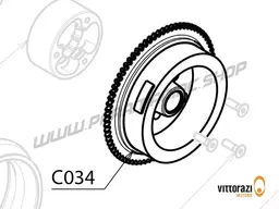 Vittorazi Cosmos 300 MY22 - C034 - Flywheel with starter gearing with nut