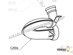 Vittorazi Cosmos 300 MY25 - C200a - Exhaust black, front part
